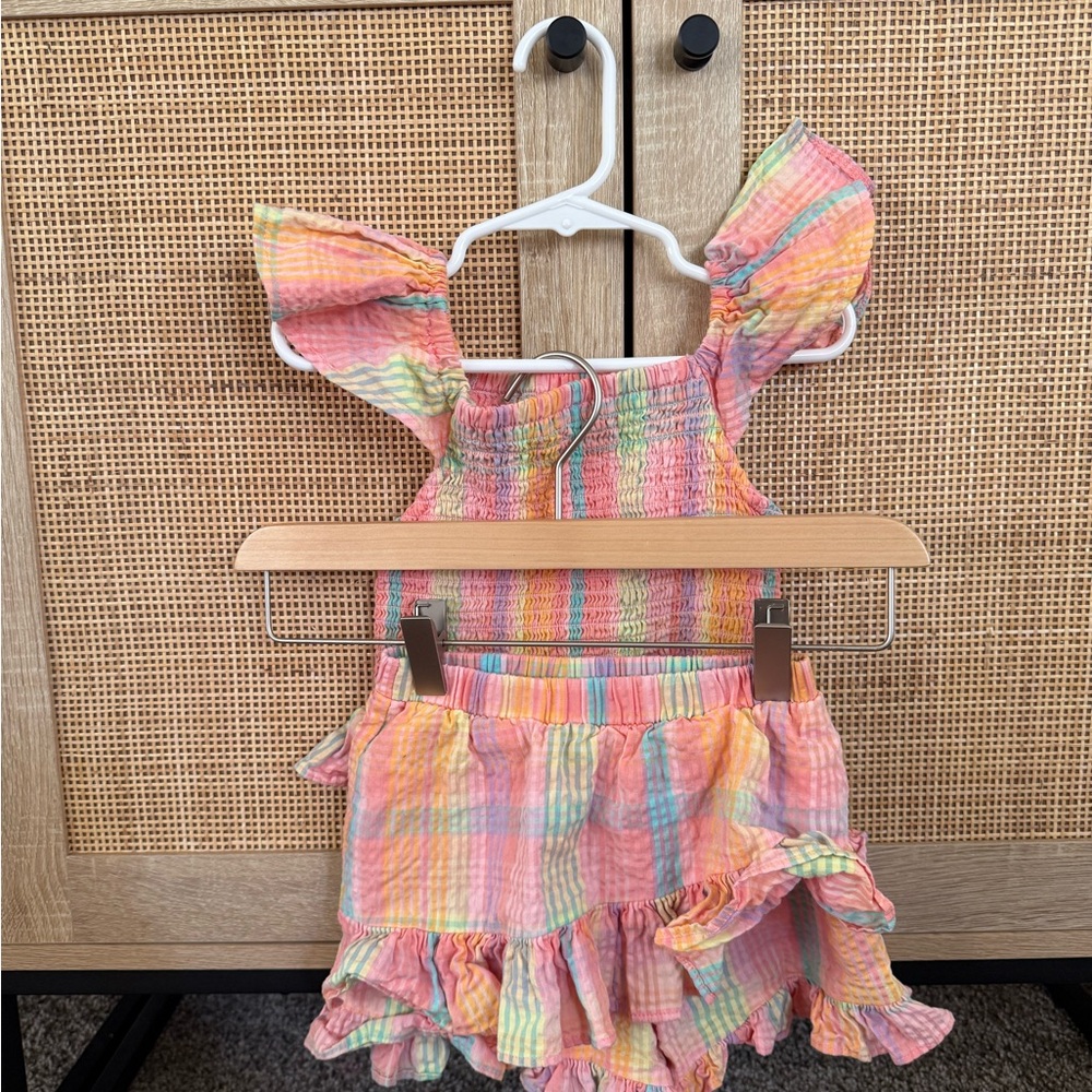 Belk Multicolor Striped Kids Skirt Set